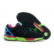 Promociones de 2016 Adidas Originals ZX FluxsI Want, I can Core Negro / Solar verde,bambas adidas baratas,leyenda