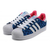 Versión 2016 Adidas Superstar II Originals mujeres Zapatos casualeses azul Leopards,adidas negras y doradas,zapatos adidas outlet,sabor